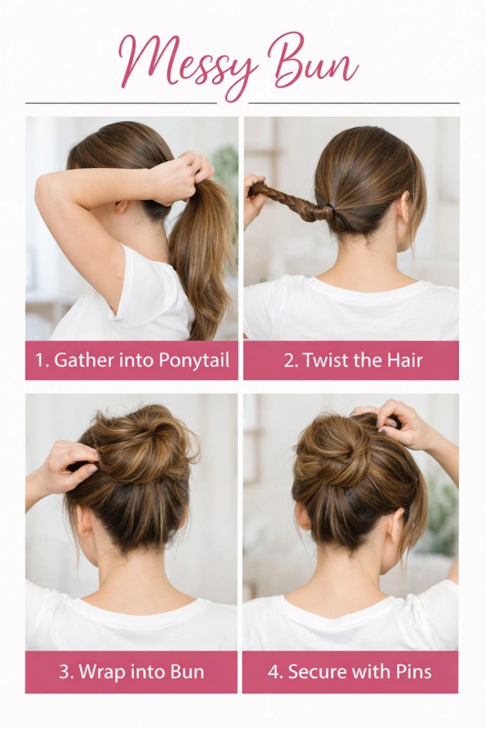 Messy Bun Hairstyle