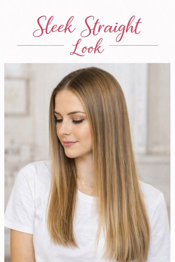 Sleek Straight Look hairstyle